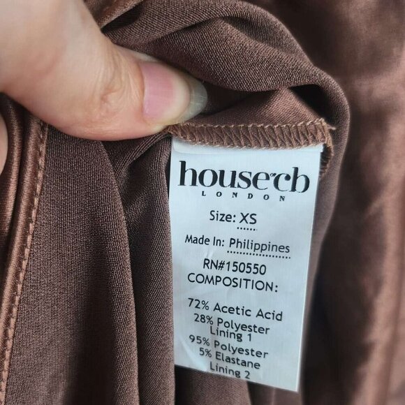 House of CB Reva Toffee Satin Balcony Corset Dress Size XS NWT b90 - Picture 11 of 16
